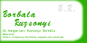 borbala ruzsonyi business card