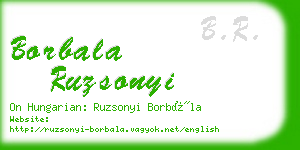 borbala ruzsonyi business card